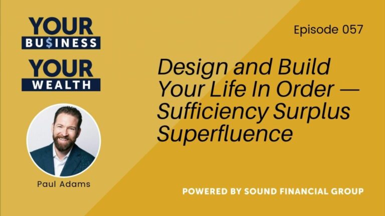 Podcast Episode 57: Design and Build Your Life in Order – Sufficiency Surplus Superfluence
