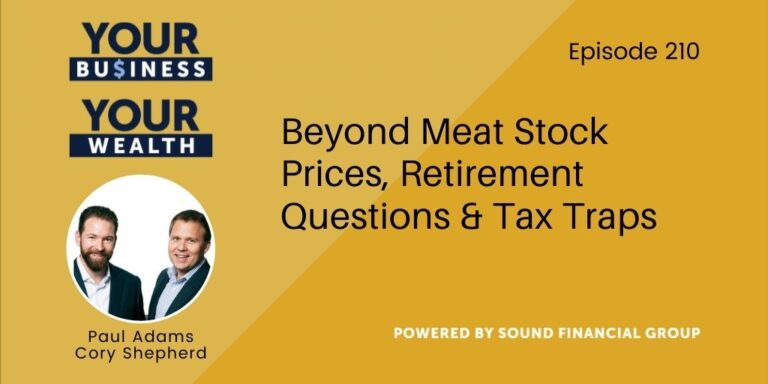 PODCAST EPISODE 210: Beyond Meat Stock Prices, Retirement Questions & Tax Traps