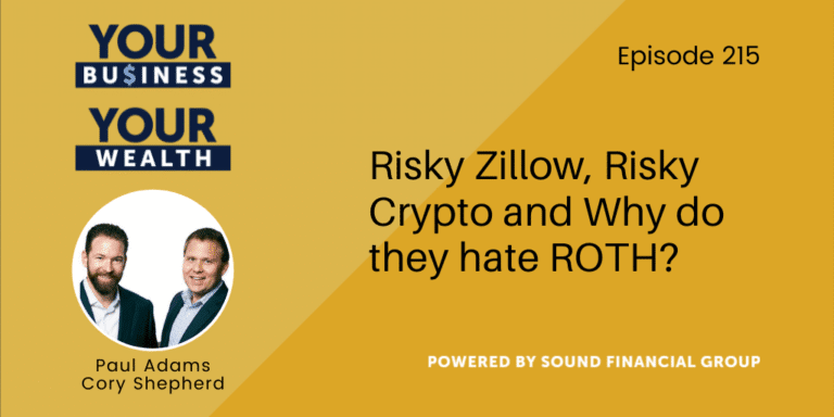 PODCAST EPISODE 215: Risky Zillow, Risky Crypto and Why do they hate ROTH?